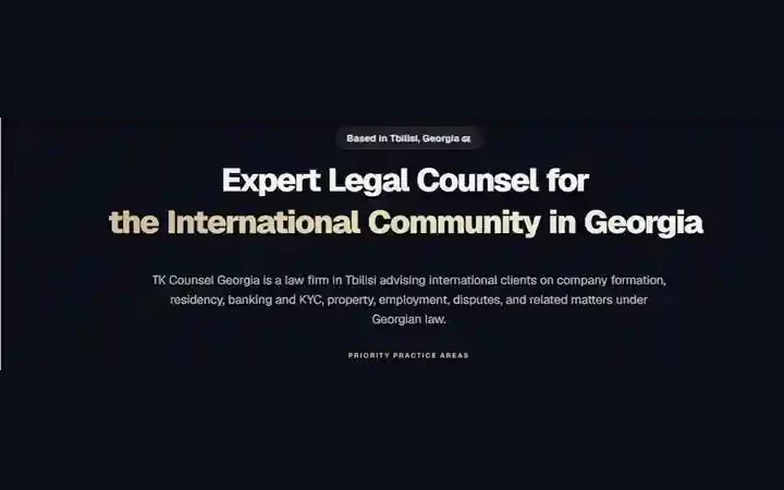 TK Counsel — website hero preview